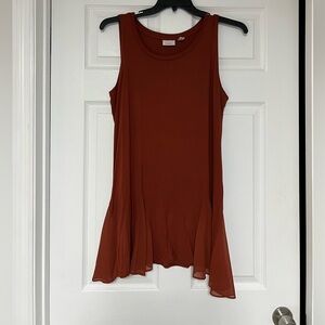 Chic Sleeveless Top in Warm Rust